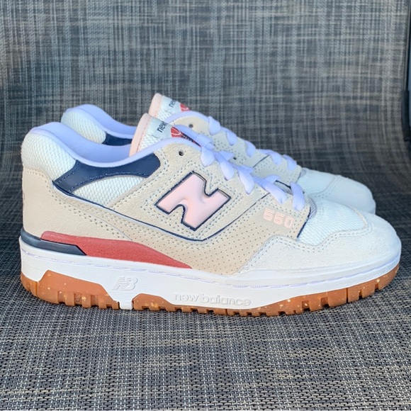 New Balance 550 'Sea Salt/Quartz Pink' Sneakers Active Shoes Women’s size 5 NWOT - Picture 2 of 11